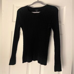 Women’s Ann Taylor Factory Black Ribbed Sweater Small
